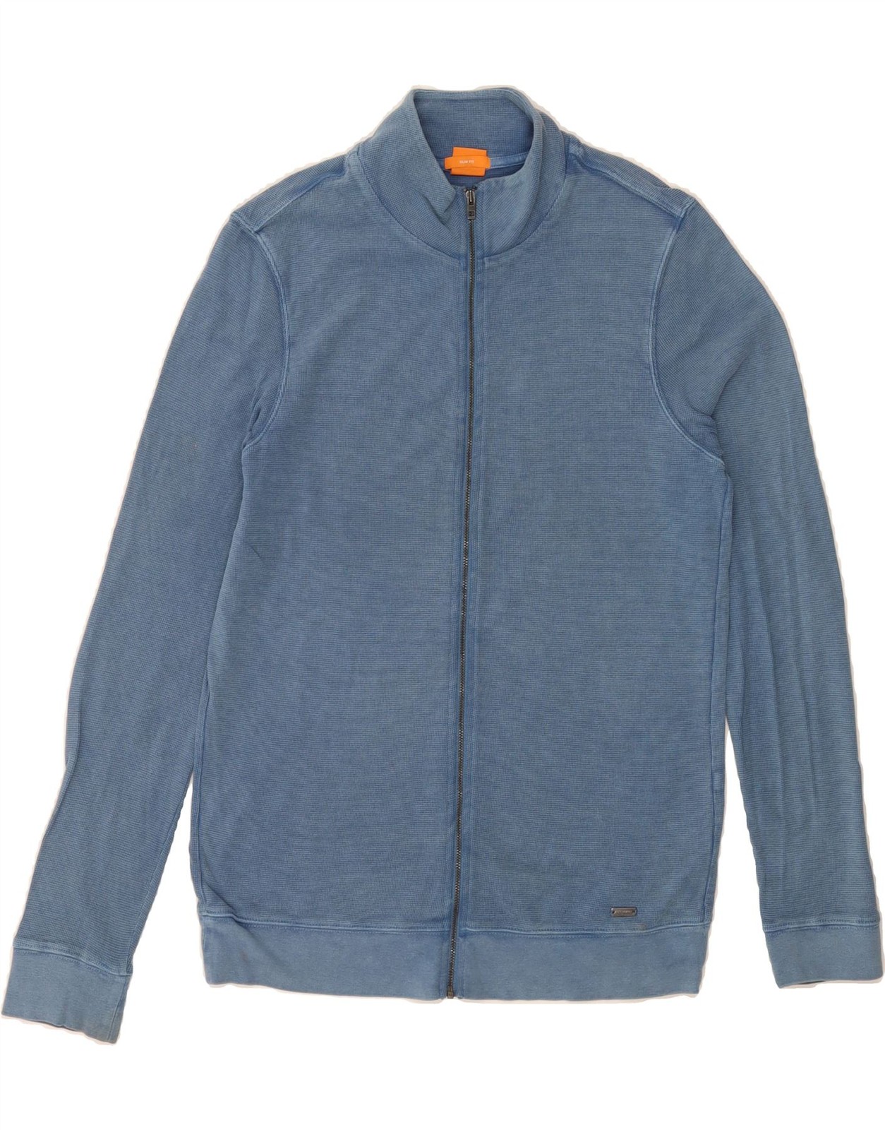 HUGO BOSS Mens Slim Fit Tracksuit Top Jacket Medium Blue Cotton BG04