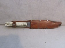 Vintage PIC Solingen Germany Original Bowie Knife and Leather Sheath