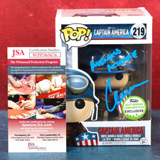Chris Evans Captain America Signed Funko Pop 219 JSA COA ECCC 2017 W/ Protector