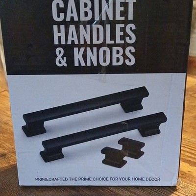 PrimeCrafted Cabinet Handle Pulls & Knobs Set, 18 Pack, Black