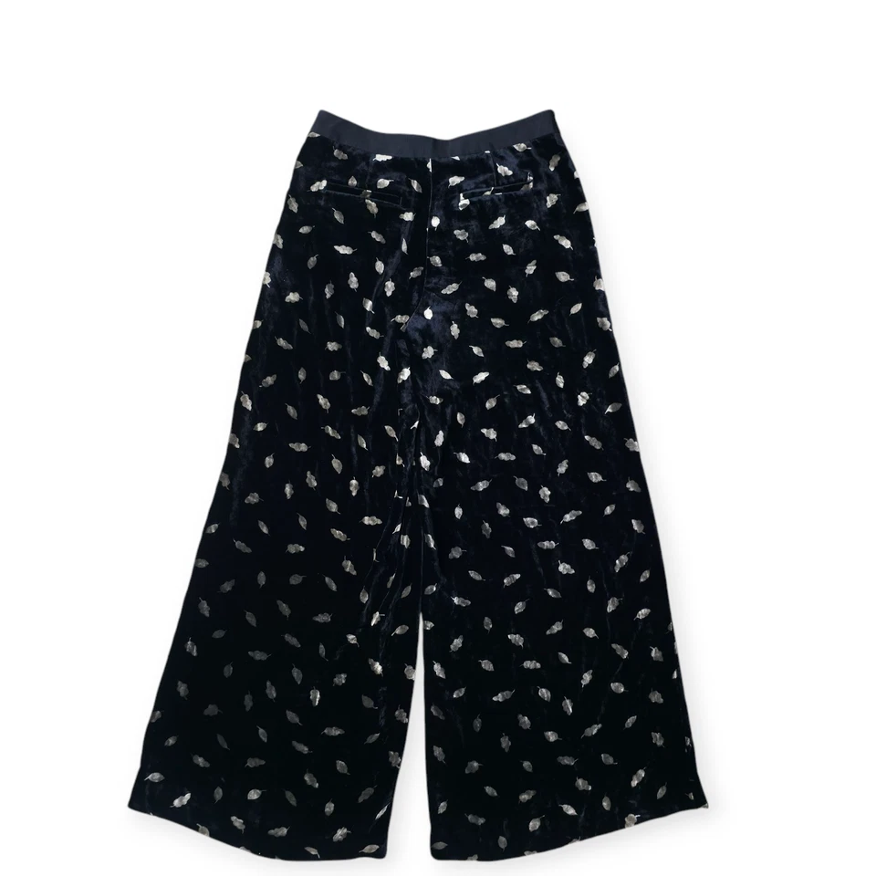 Pantalones Elevenses Anthropologie Terciopelo Manchado Dorado Pierna Ancha Mujer Talla US 8 Foto 3 de 4