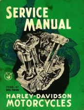 Harley Davidson 1940 to 1947 Knucklehead Service Manual 166 pages