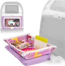 Lusso Gear Airplane Tray Table Cover - Organize Kids Travel Unicorns
