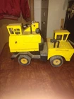 Tonka Vintage Pressed Steel Crane Truck Rough Shape Vehicle Toy Yellow Black