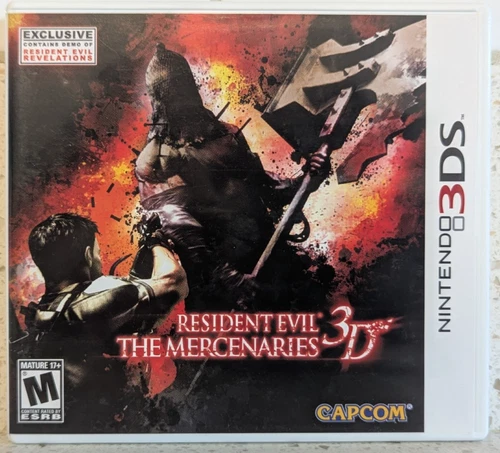 Resident Evil Mercenaries 3D Nintendo 3DS Complete Case Manual
