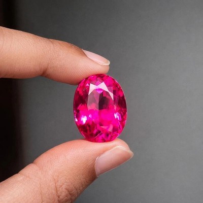 Rare Natural Ceylon Pink Ruby 8 Ct+ Burmese Oval Cut Certified Loose Gemstone