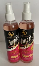 Lot 2 Pump It Up Gold Super Hold Styling Spritz Finishing Shape Hair Spray 8oz