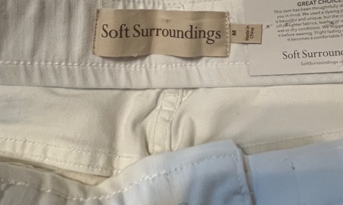 Soft Surroundings The Ultimate Denim Pull On Shorts weiß schlankmachend Größe Medium - Bild 4 von 6