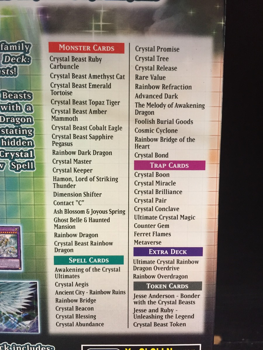 yugioh structure deck legend of the crystal beasts card list Amazon.com: Yu-Gi-Oh! Trading Cards: Legends Of The Crystal Beasts  Structure Deck : Toys & Games main image 1