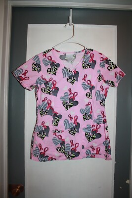 ~~~~~SCRUBSTAR~~~~~LADIES PINK SCRUB TOP    SIZE XS