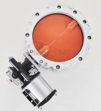 1PCS NEW DN200 Pneumatic powder Cement double flanged butterfly valve