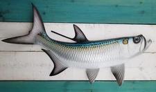 Tarpon Hand Painted 28" Replica Wall Mount Sculpture Game Fishing Florida Keys 
