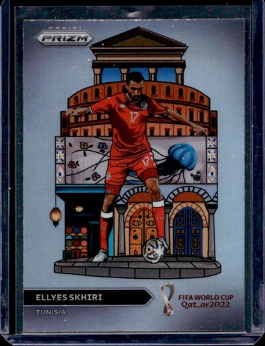 2022 Panini Prizm World Cup Ellyes Skhiri #27 Tunisia Landmarks Case Hit SSP