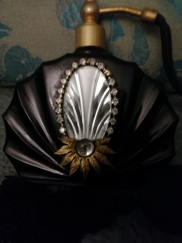 Atomizers Art Deco, France, Marcel Franck, 1920-30 Perfume Black Glass Bottles - Picture 2 of 7