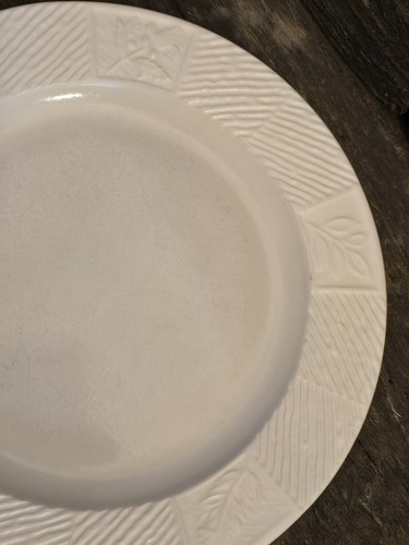 Vintage Pfaltzgraff USA SIERRA WHITE Dinner Plate 11" 4 Piece Set - Picture 3 of 12