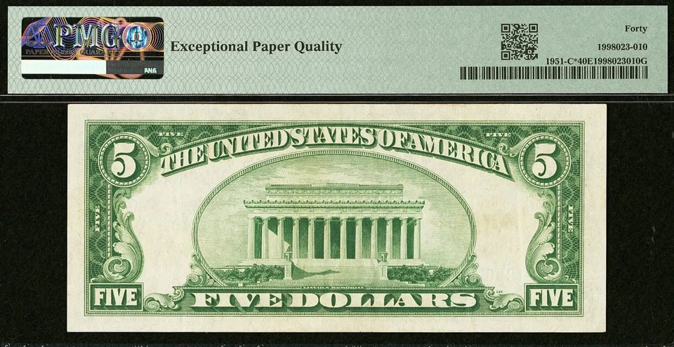 1928A $5 FRN Philadelphia PMG 40EPQ - Gold on Demand - Rare Star Note Fr 1951-C* - Image 3 of 4