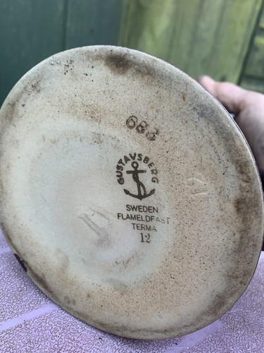 Cafetera vintage GUSTAVSBERG Terma Flameldfast Suecia mediados de siglo marrón - Imagen 8 de 8