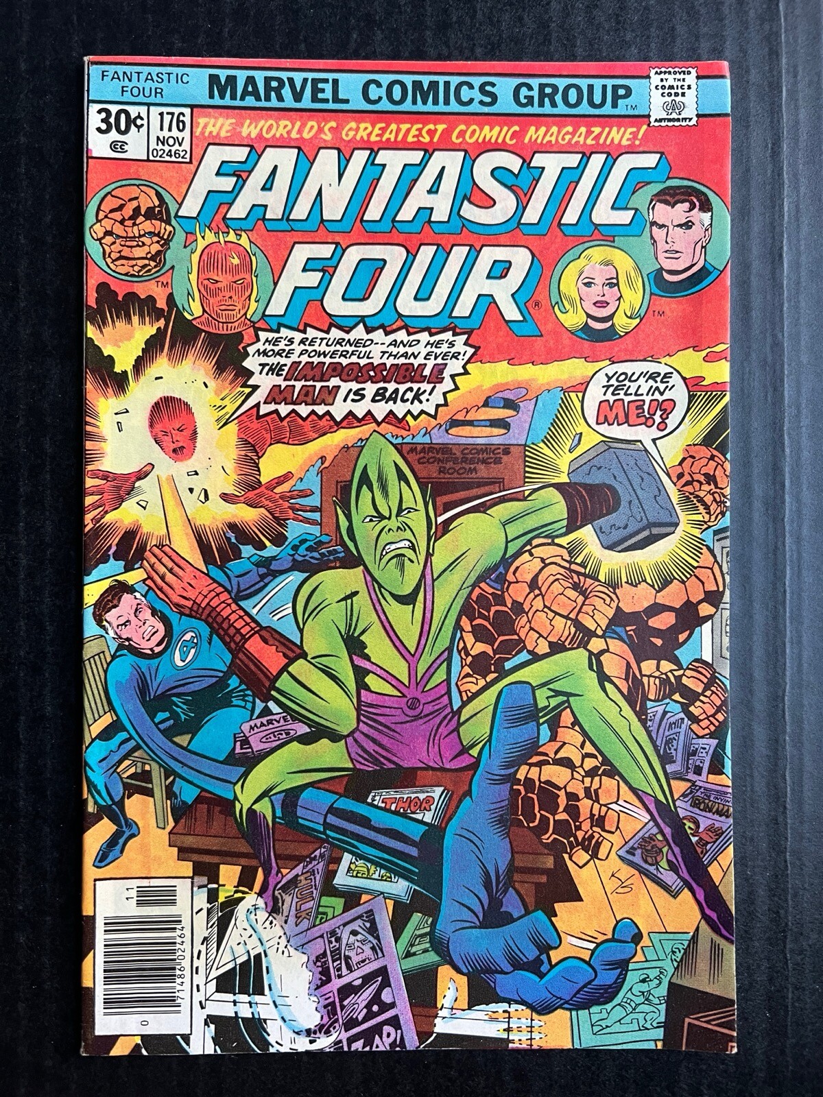 FANTASTIC FOUR #176 November 1976  Cameo of Jack Kirby and Stan Lee Marvel Comic