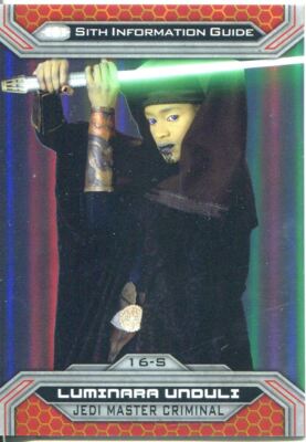 Star Wars Chrome Perspectives II Gold Parallel Base Card 16-S Luminara Unduli