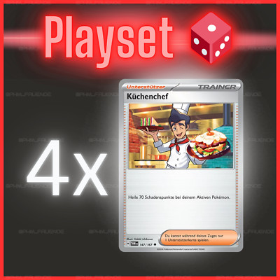 4x Küchenchef 147/167 TWM  NM  Deutsch  Playset Pokemon Trainer