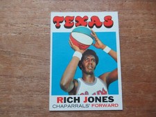 1971 TOPPS BASKETBALL RICH JONES #198 TEXAS CHAPARRALS ABA HIGH GRADE BEAUTY