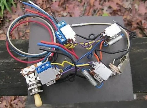 Solderless Jimmy Page Les Paul Wiring Harness Bourns 500k Push pull 27mm Shafts 