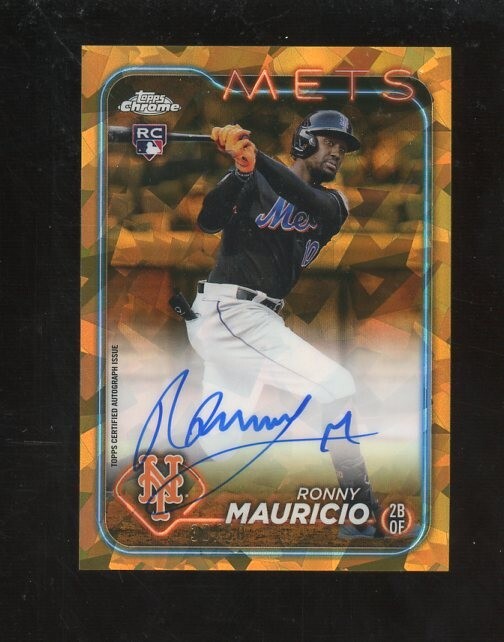 2024 Topps Chrome Update Sapphire Ronny Mauricio RC AUTO Gold 38/50