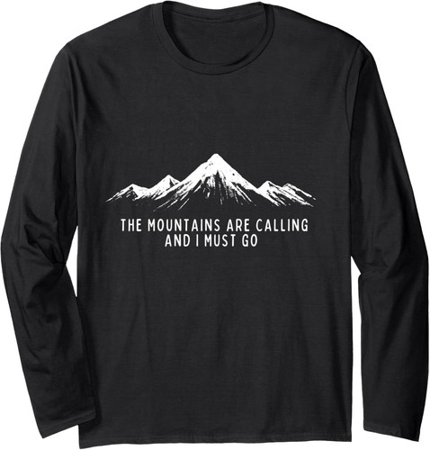 The Mountains are Calling and i Must Go Vintage Men Women Long Sleeve T-Shirt