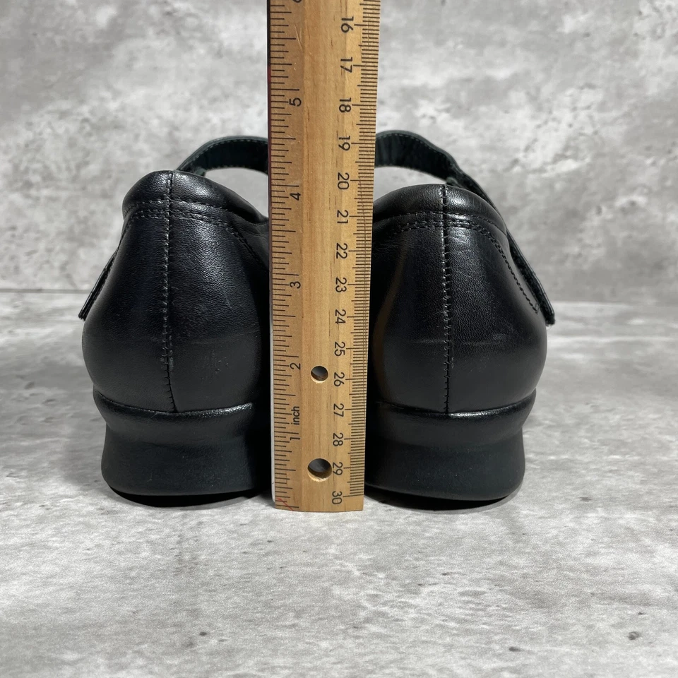 Kumfs Mary Jane Style Women's Shoes Hook And Loop Black Leather Size 8.5 - Image 4 of 4