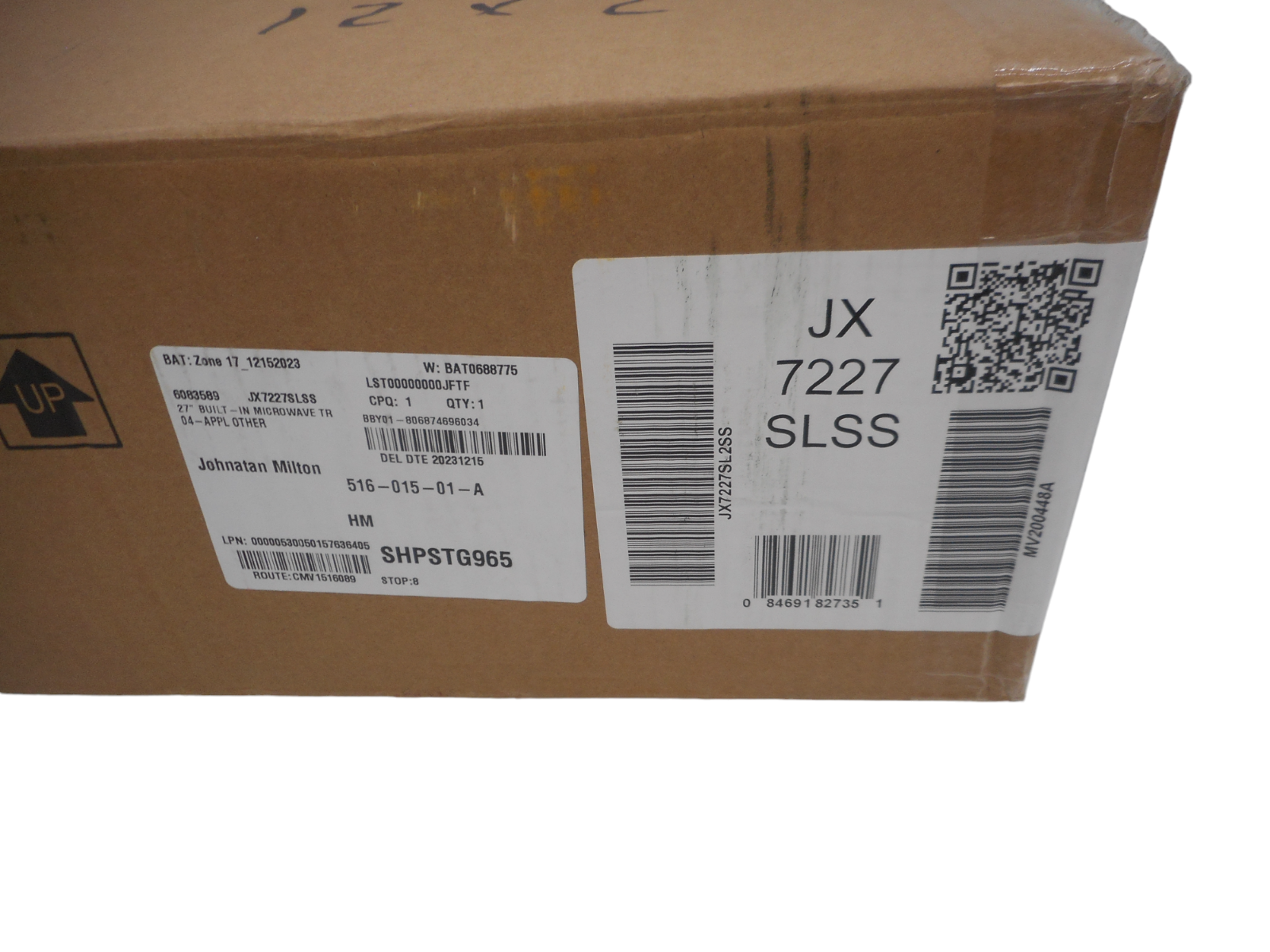 GE JX7227SLSS 27" Wide Trim Kit for BuiltIn Microwaves Stainless Steel