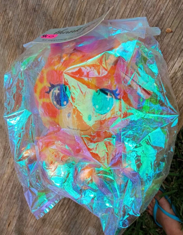 Valencia D'Oro #0607262 P.Lushes Pets Stuffed Plush Giraffe Iridescent Plastic