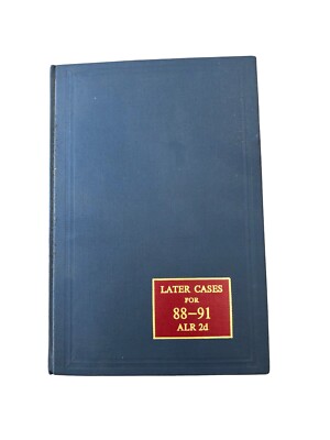 ALR Later Case Service Vols. 88-91 ALR2d 1997 American Law Reports