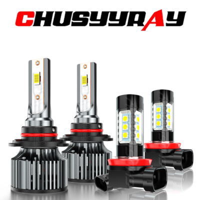 For Chrysler 200 2013-2015 - 4X LED Headlight High Low Beam + Fog Light Bulb C9L