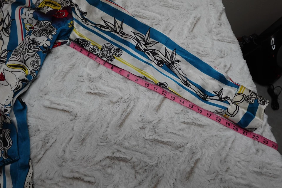 Camisa Just Cavalli Estampada Seda Manga Larga Botón Hecha en Italia Talla 48  Foto 3 de 4