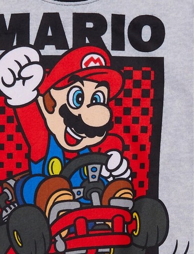 Mario Kart Pajama Set Boy's Size Medium (8) Long Sleeve Top and Pants Red NEW - Picture 2 of 6