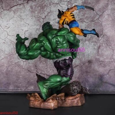 Great Statue Collection Wolverine VS Hulk About 31CM Collection Toy Xmas Gift