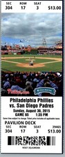 San Diego Padres vs Philadelphia Phillies 8/30/2016 Ticket Citizens Bank Park