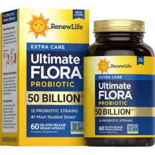Renew Life Ultimate Flora Extra Care Probiotic 50 Bil 60 CT EXP12/26 (COLD PACK)