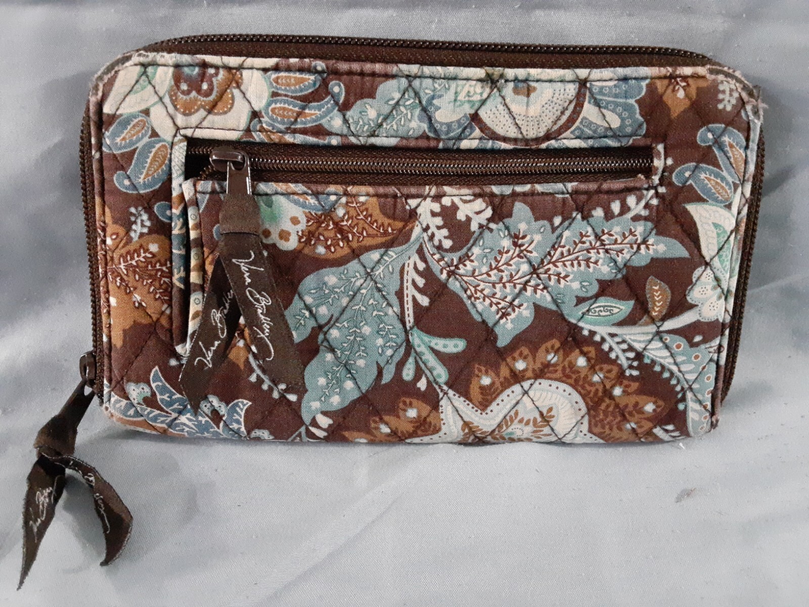 Vera Bradley~ Java Blue Pattern~ Zip Around Walle… - image 4