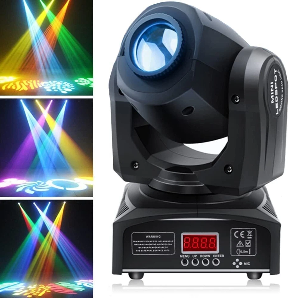 Luz de escenario 120W RGBW Pinspot Moving Head DMX 8 Gobo efecto de luz DJ luz de fiesta - Imagen 4 de 4