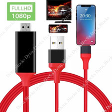 HDMI Mirroring AV Cable Phone to TV HDTV Adapter 1080P For iPhone 13 12 11 XR 8