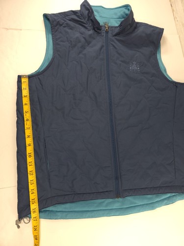 NWT PETER MILLAR CROWN SPORT REVERSIBLE VEST MEN'S SIZE LARGE BLUE GRAY QUILTED - Picture 23 of 24