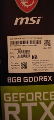 MSI GeForce RTX 3070 Ti VENTUS 3X 8G OC