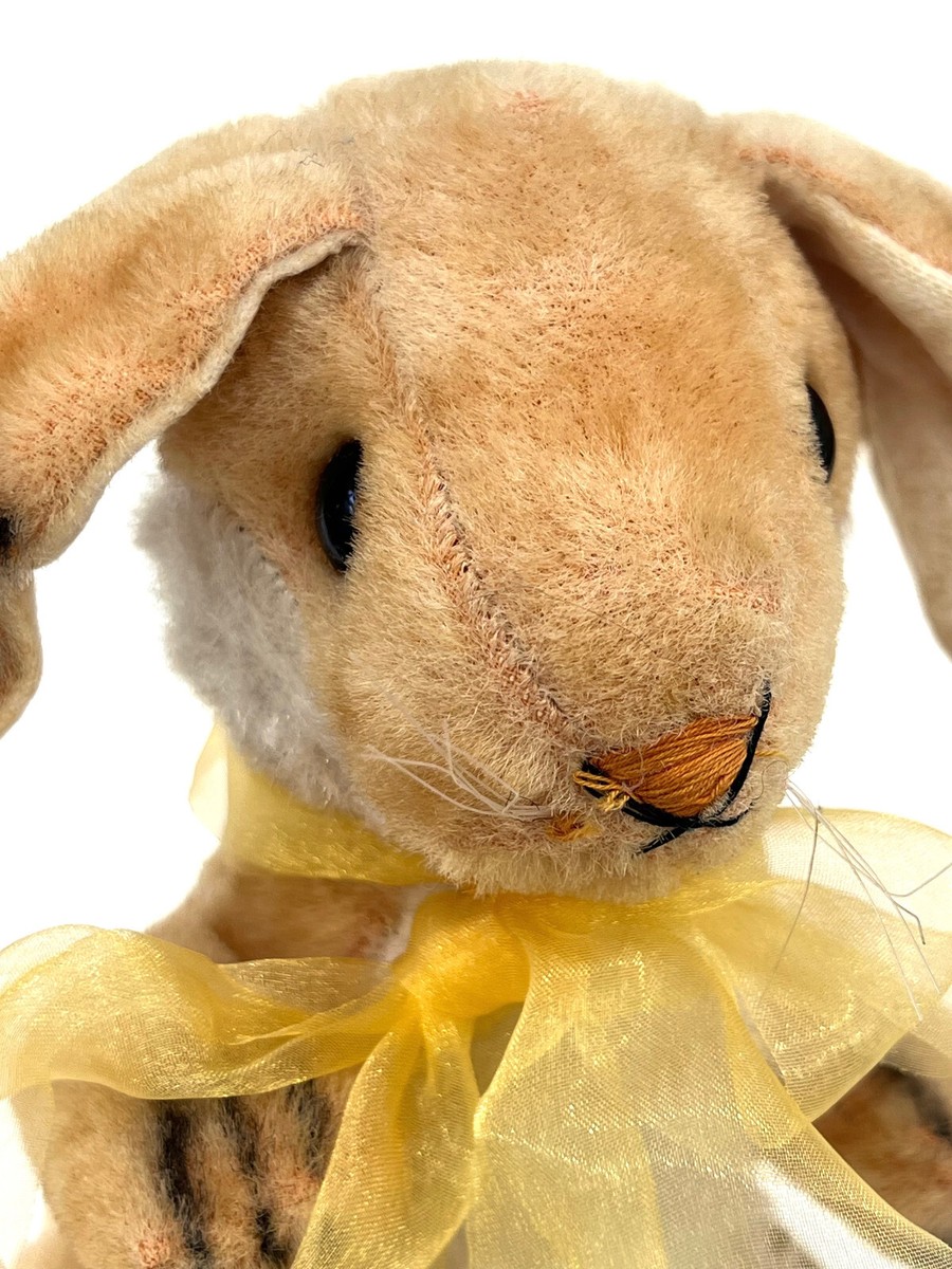 Vintage Plush Easter Bunny 1950s to 70s Artsilk Rabbit 23cm