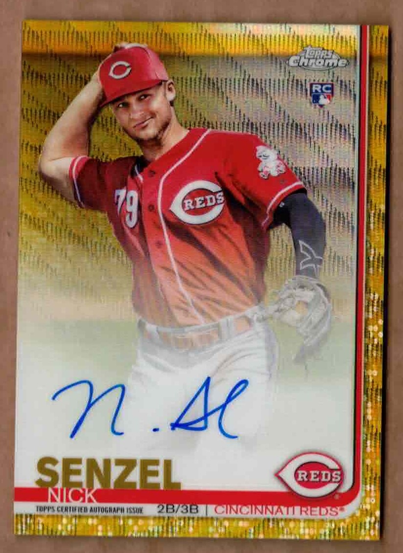 2019 TOPPS CHROME ROOKIE AUTO GOLD WAVE REFRACTORS #RANS NICK SENZEL #46/50