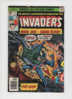 Invaders #9 (1976) UK pence variant, Marvel Comics