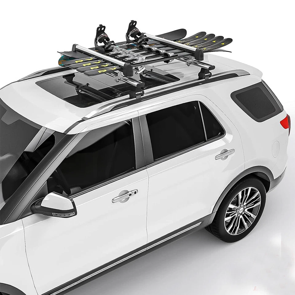 Ski Snowboard Roof Mount Rack Carrier 6 Pair Ski or 4 Snowboard For Suzuki Aerio - Image 4 of 4