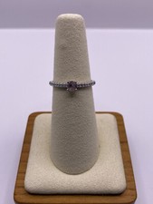 Perfect And Gorgeous Round Pink Cubic Zirconia Ring Size 7