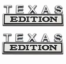 2X Metal TEXAS Edition Car Emblems Fender Tailgate Badge Nameplate