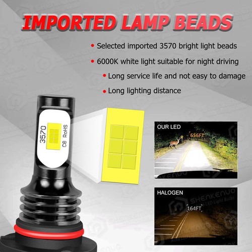 6x faros LED bombilla haz alto/bajo luz antiniebla F8 para Jeep Grand Cherokee 1999-2004 - Imagen 10 de 13